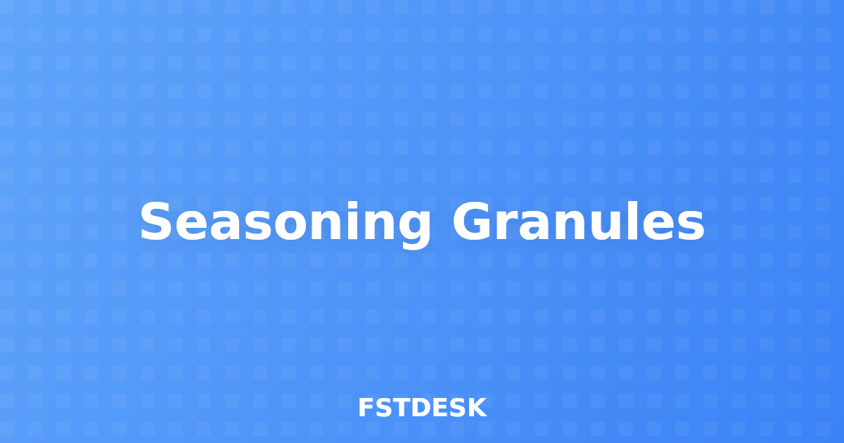 Seasoning Granules
