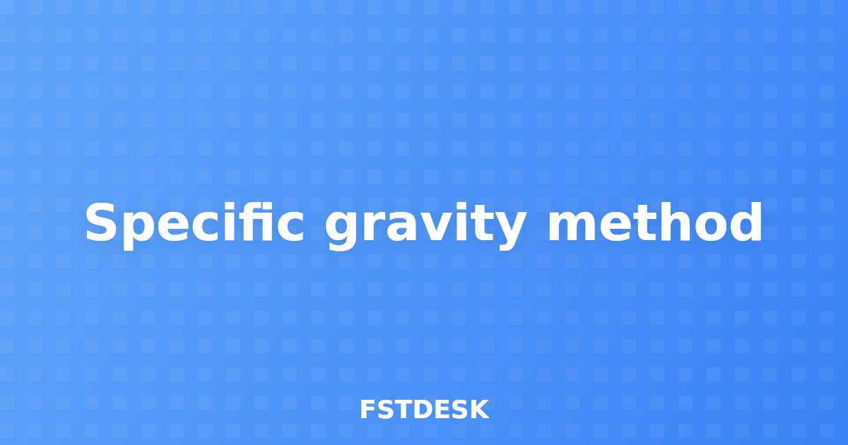 Specific gravity method