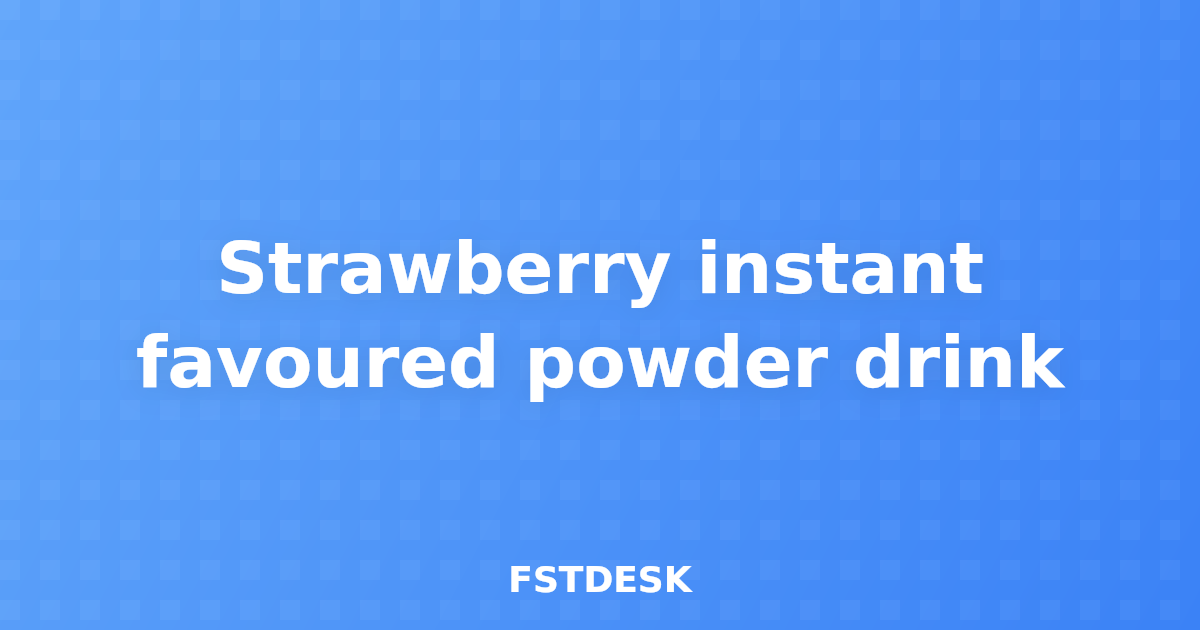 Strawberry instant favoured powder drink