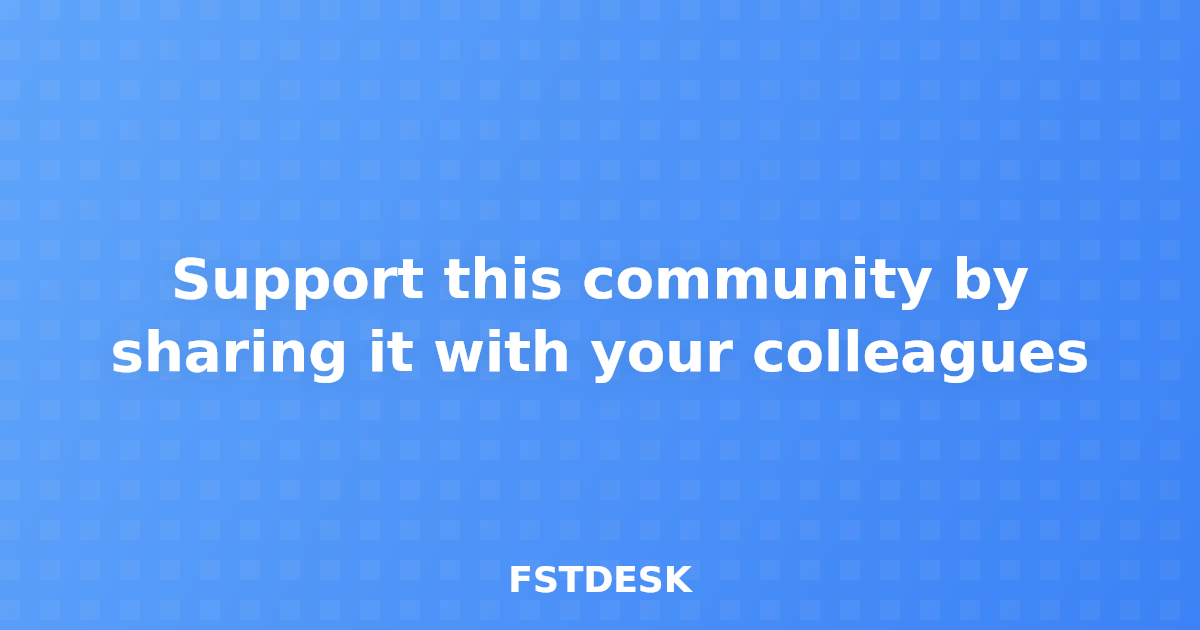 Support this community by sharing it with your colleagues
