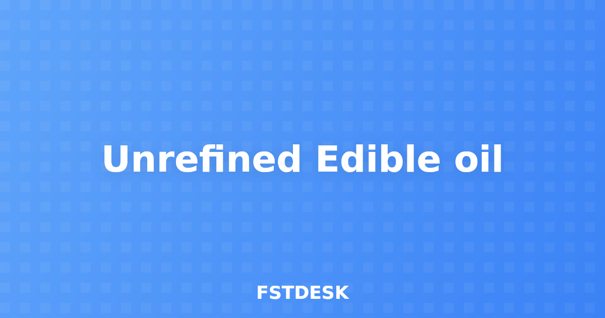 Unrefined Edible oil