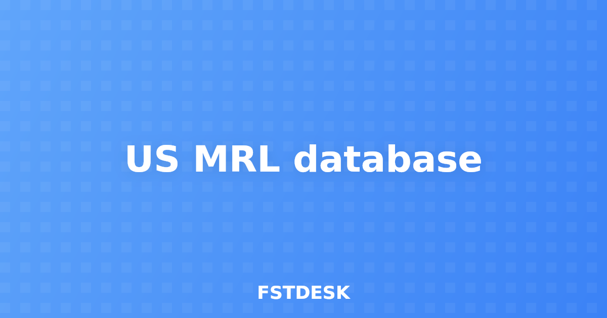US MRL database