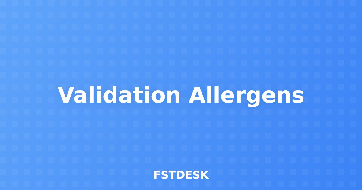 Validation Allergens