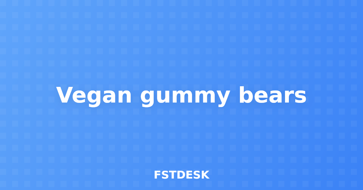 Vegan gummy bears