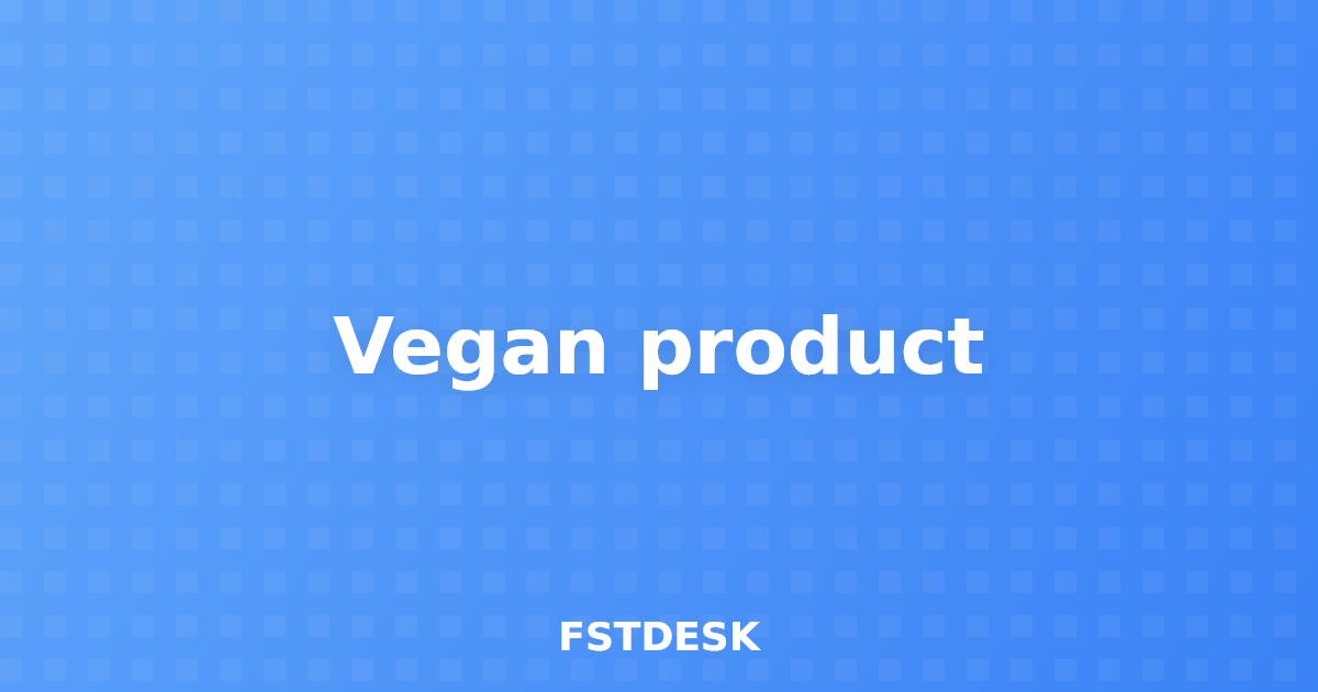 Vegan product