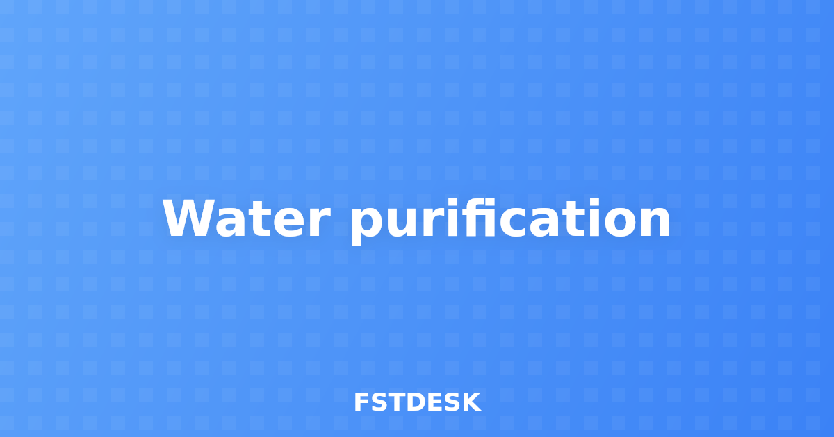 Water purification
