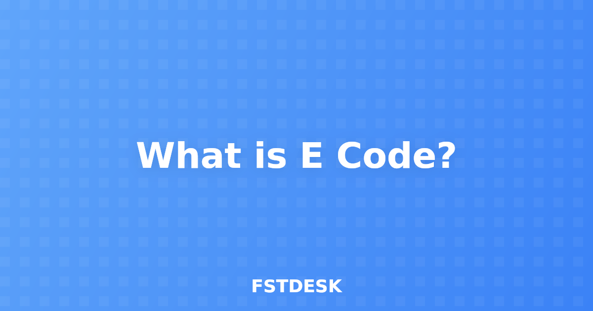What is E Code?
