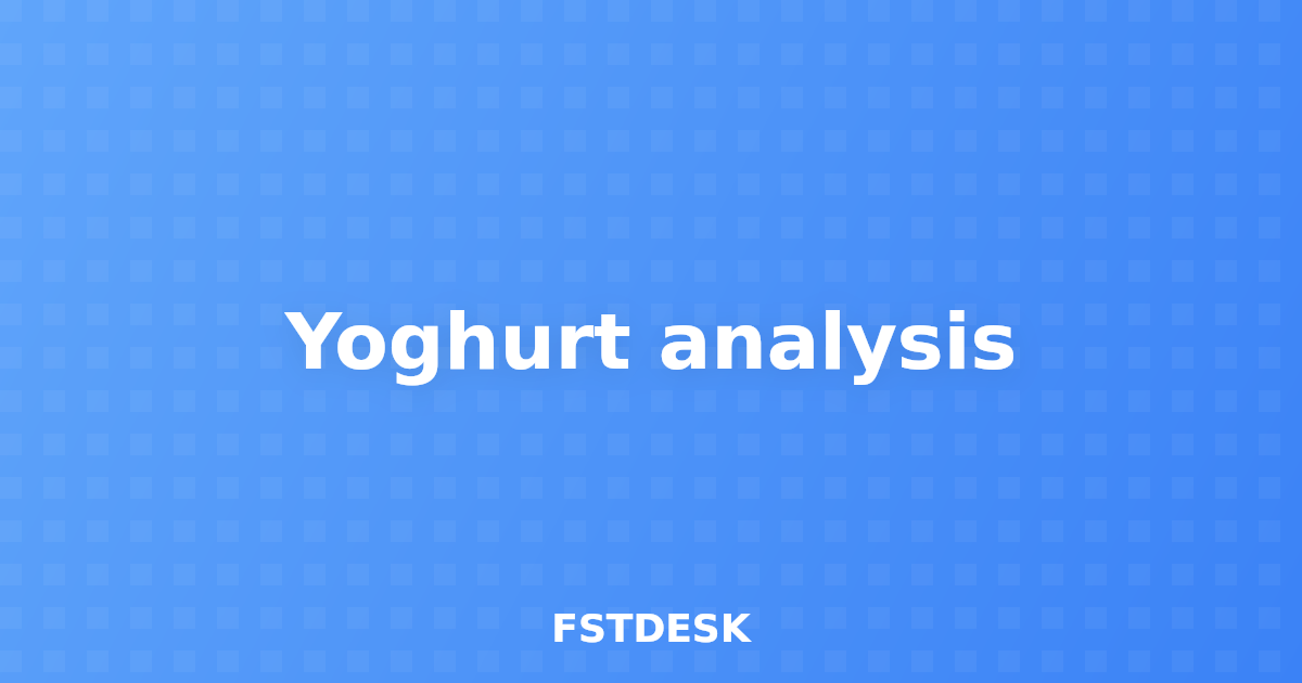 Yoghurt analysis