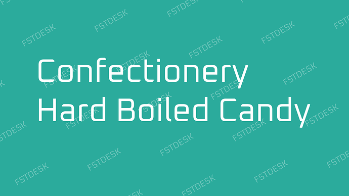 Confectionery Hard Boiled Candy