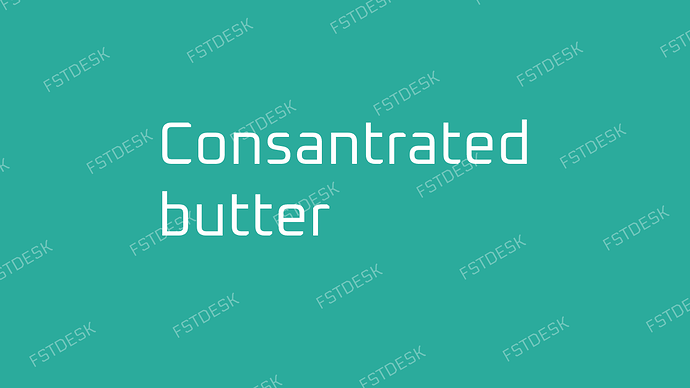 Consantrated butter