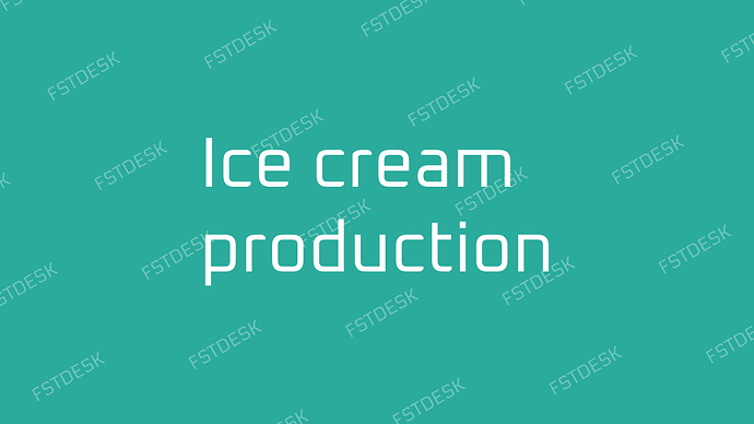 Ice cream production