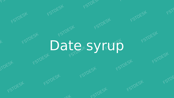 Date syrup