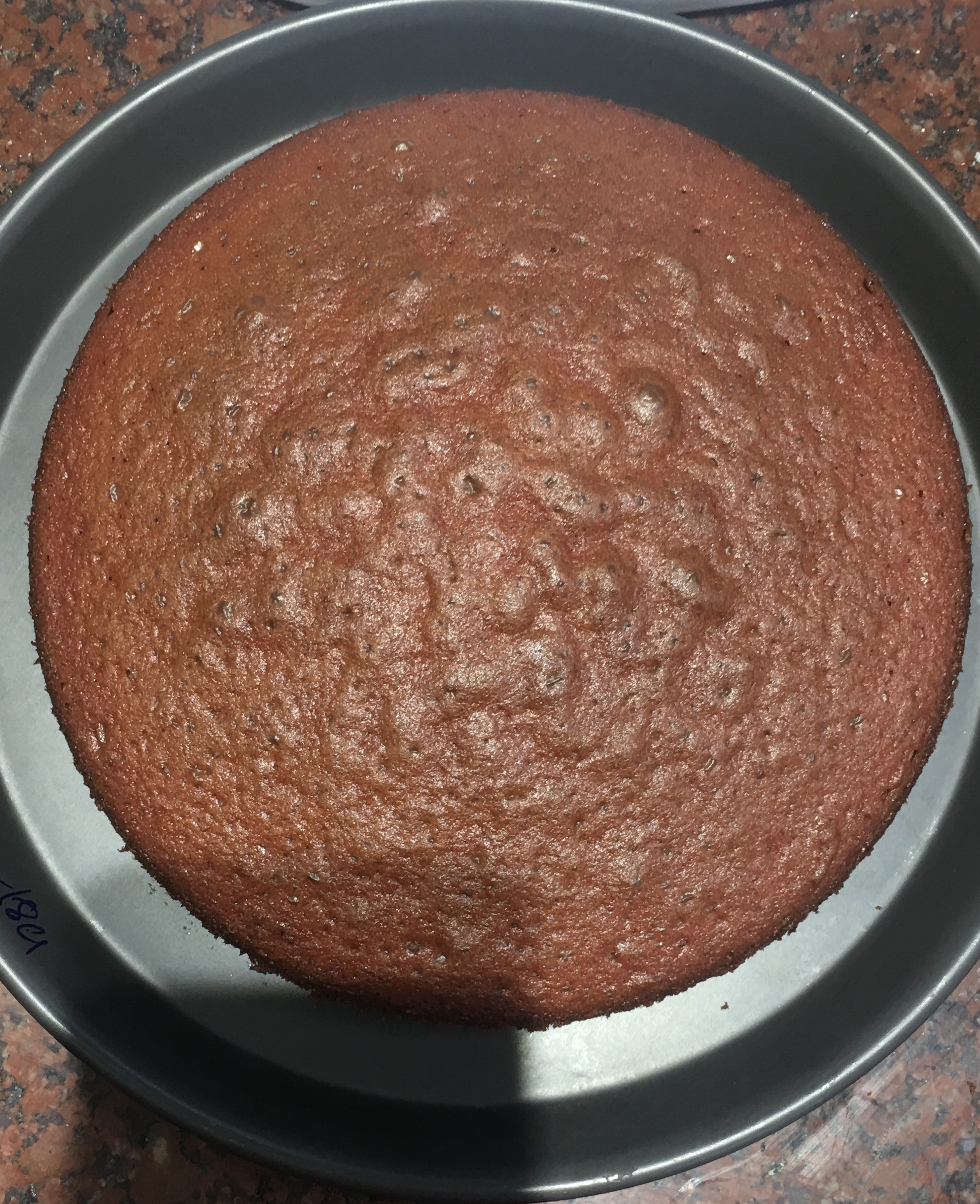 Large bubbles appear on the surface of cake after baking