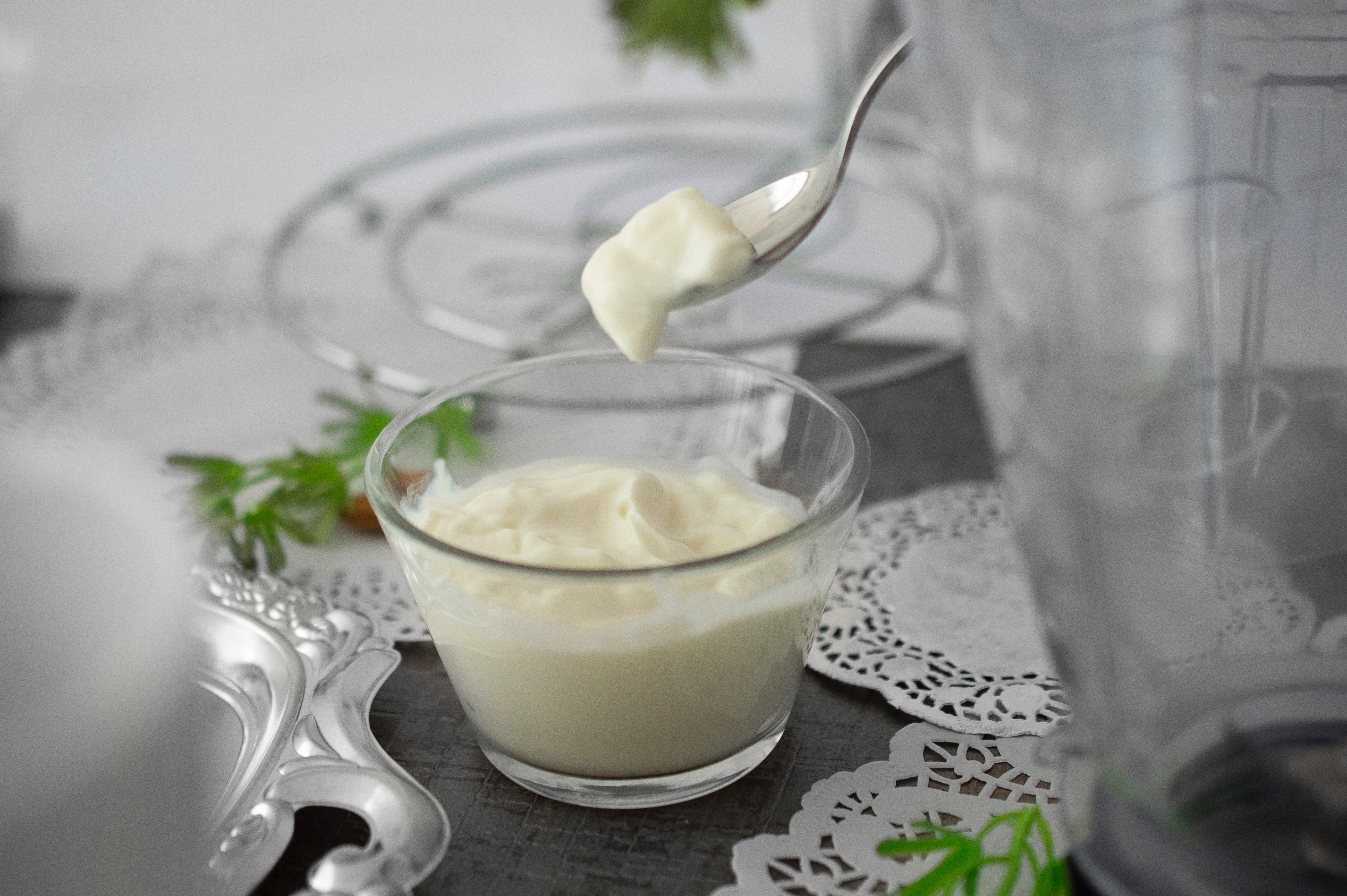 Prepare yogurt from soya milk